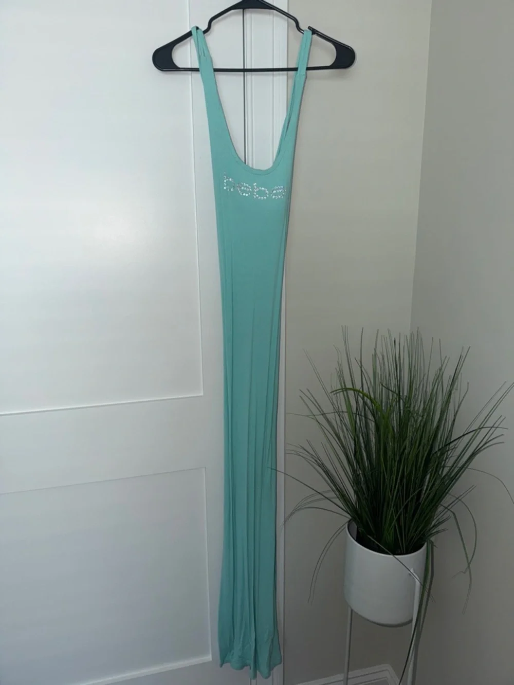 Bebe Turquoise Maxi Dress - Picture 1 of 3